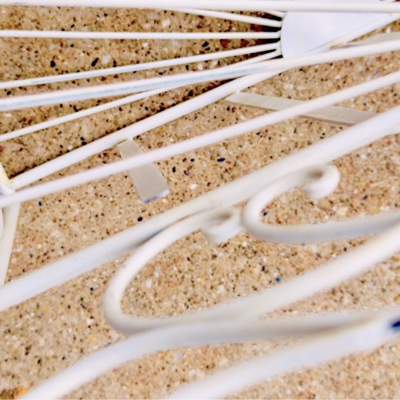 VINTAGE Shabby Chic White Rustic Metal Display Rack Hanging Shelf 18”x15” - Picture 13 of 16